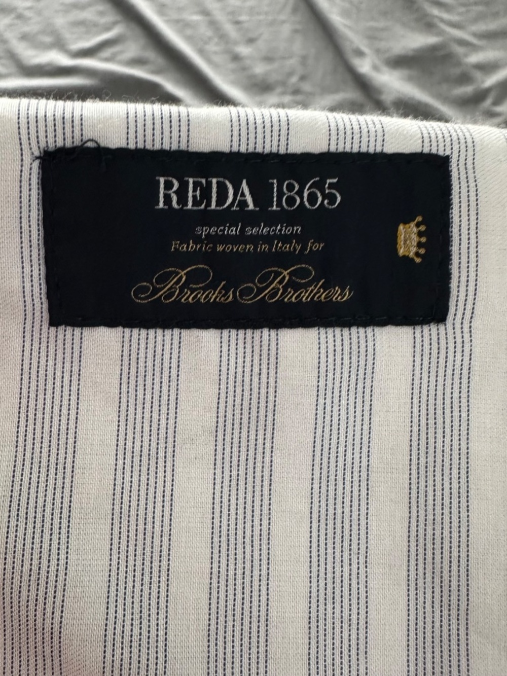 Brooks Brothers 1818 Mens Blue Wool Reda Dress Pants Slim Fit 34x32 *Altered* - Picture 4 of 11
